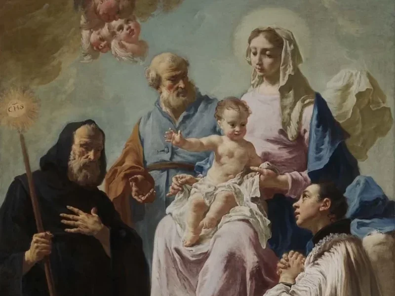 1711-Francesco Capella - La Sacra Famiglia in gloria con i santi Francesco da Paola e Luigi Gonzaga - Museum of Fine Arts Boston